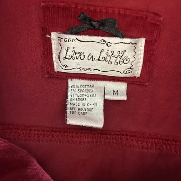 🖖 Live a Little Deep Burgundy Corduroy - Picture 2 of 8
